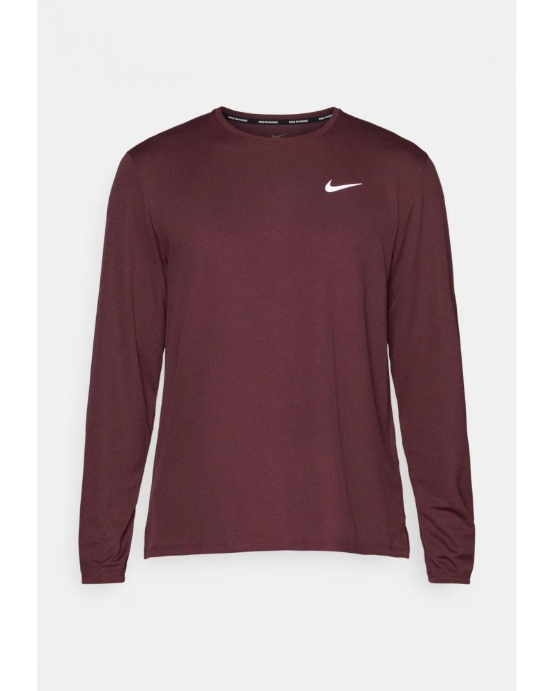 NIKE CAMISETA DE MANGA LARGA PERFORMANCE MILER FB7070 BURDEOS