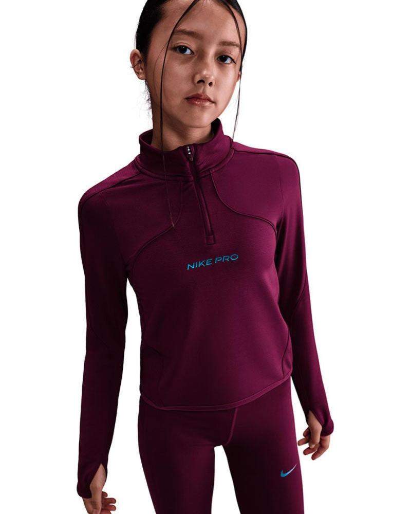 NIKE CAMISETA DE COMPRESIÓN NIKE PRO MANGA LARGA GRANATE