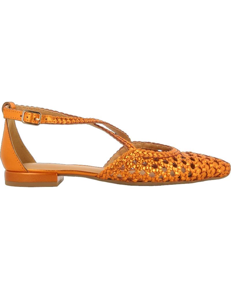 BAILARINAS LESKOVIC 71180 DE PIEL TRENZADA METALIZADA NARANJA