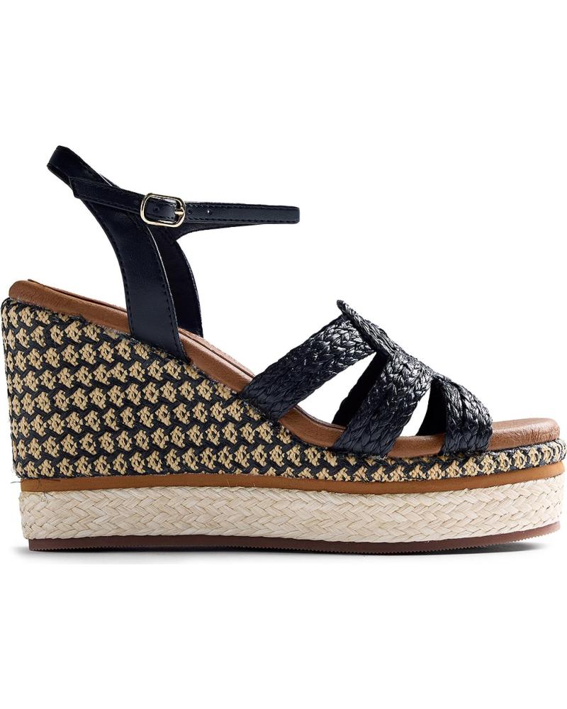 GIOSEPPO SANDALIAS GIOSEPPO 78111 KARATINA CON CUÑA Y TIRAS CRUZADAS NEGRO