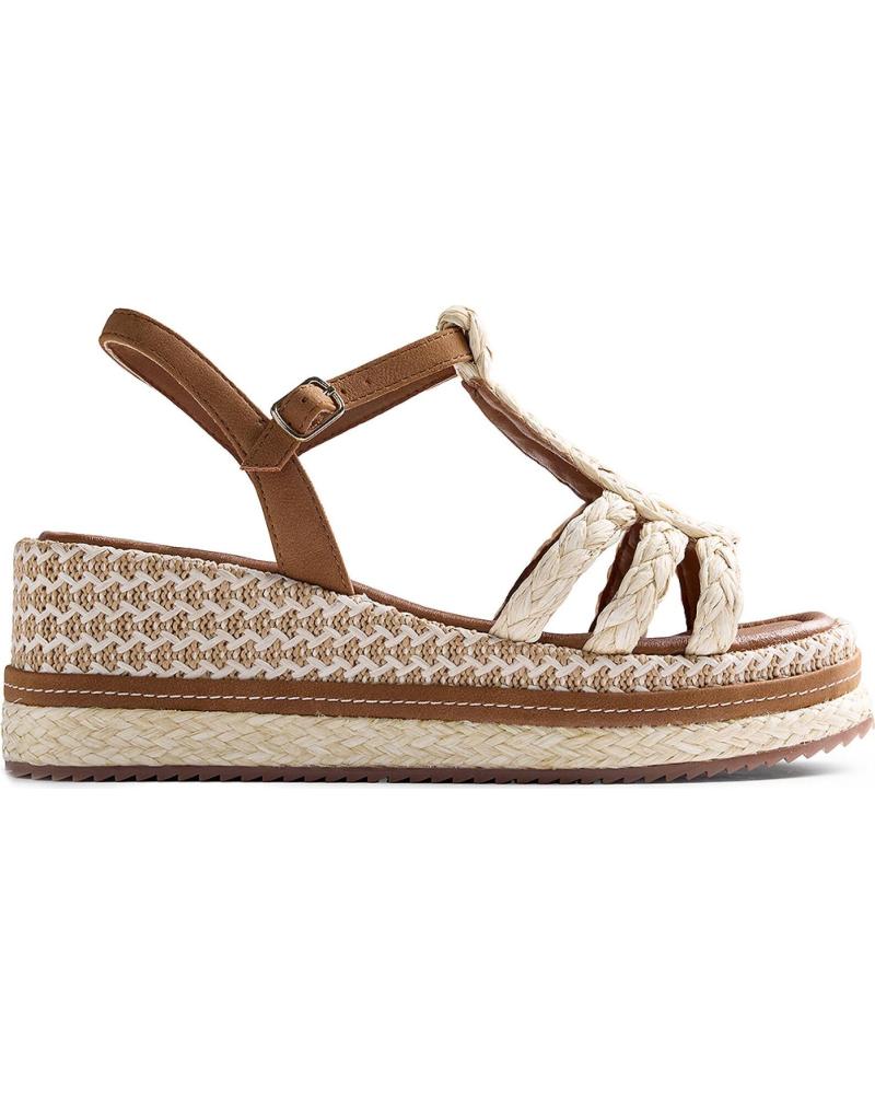 GIOSEPPO GIOSEPPO HARCOURT 78112 - SANDALIAS CON PLATAFORMA Y DETALLE TRENZADO MARRON