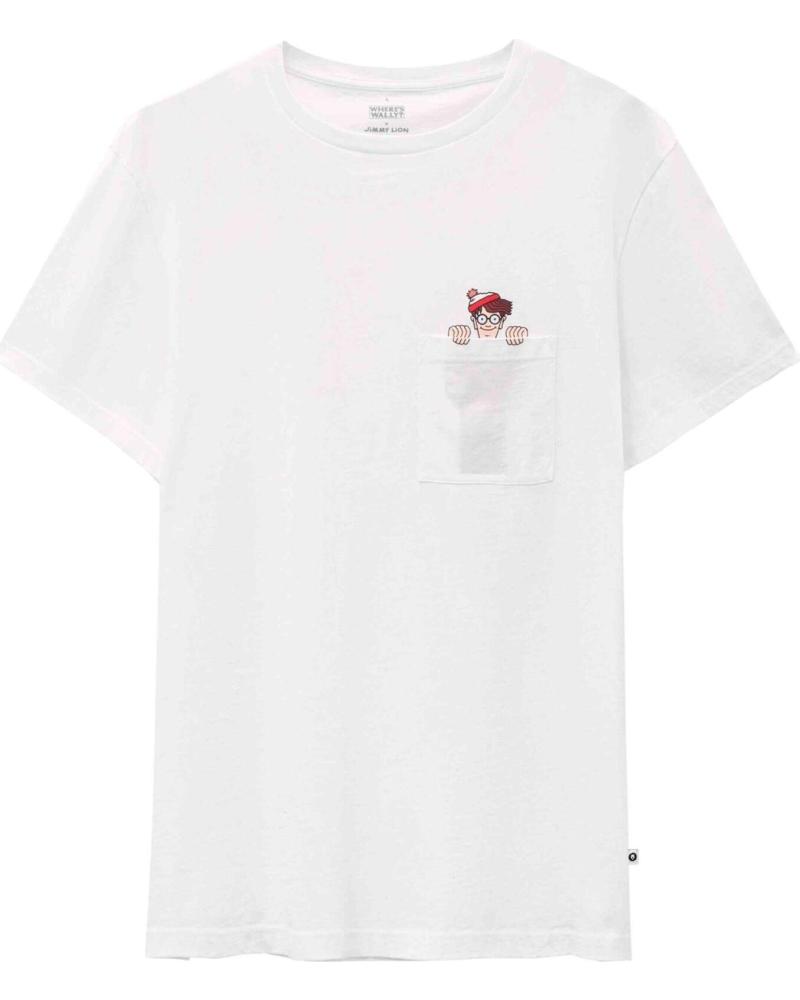 JIMMY LION CAMISETA BLANCA JIMMY LION CON ESTAMPADO EN BOLSILLO BLANCO