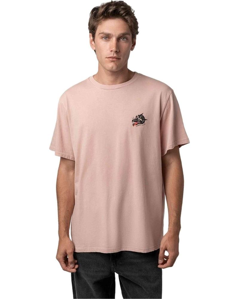 JIMMY LION CAMISETA DE MANGA CORTA CON ESTAMPADO GRÁFICO JIMMY LION PARA HOMBRE ROSA