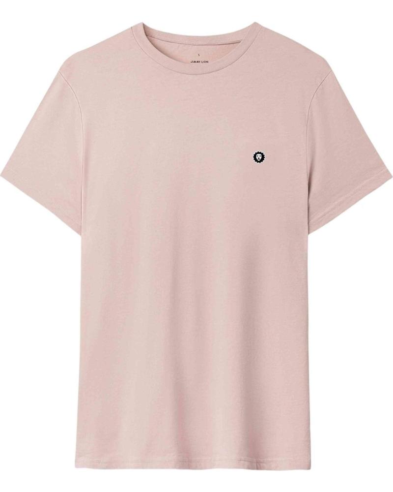 JIMMY LION CAMISETA DE MANGA CORTA DE ALGODÓN PARA HOMBRE JIMMY LION ROSA ROSA