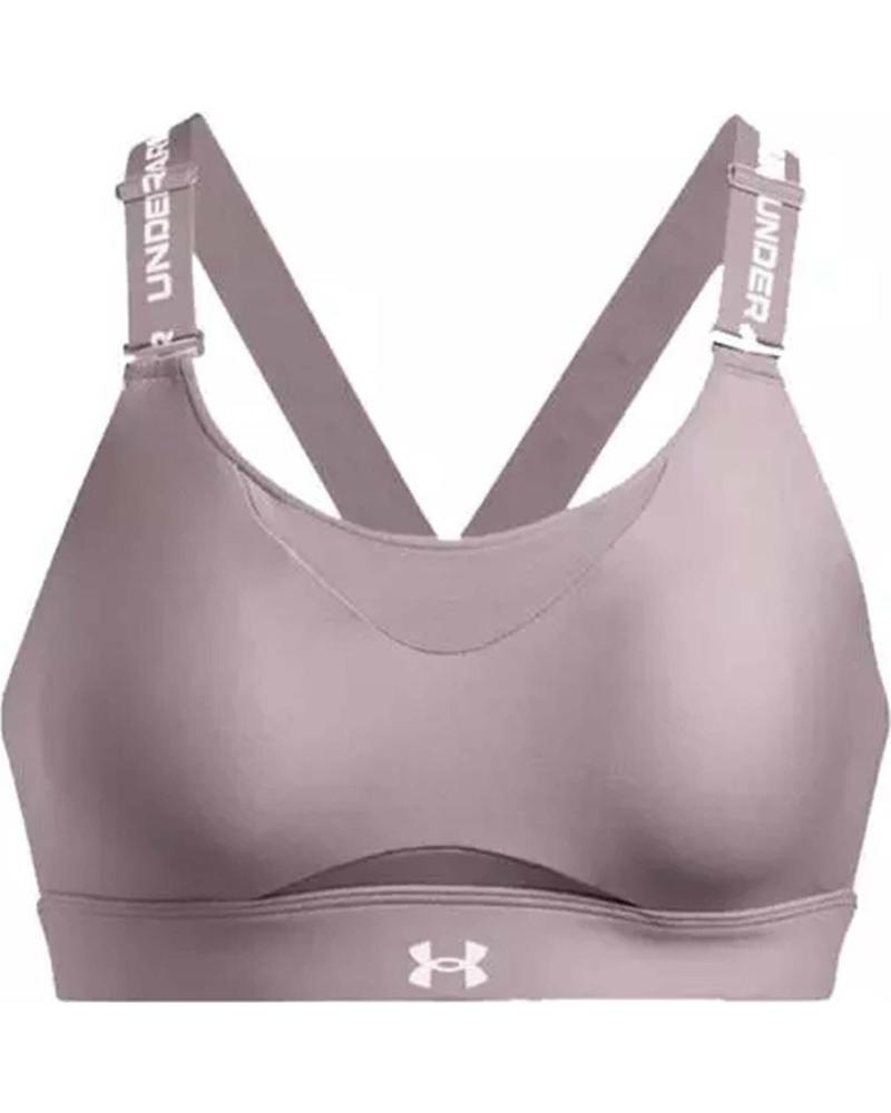 UNDER ARMOUR SUJETADOR DEPORTIVO CON TIRANTES LOGOTIPADOS GRIS