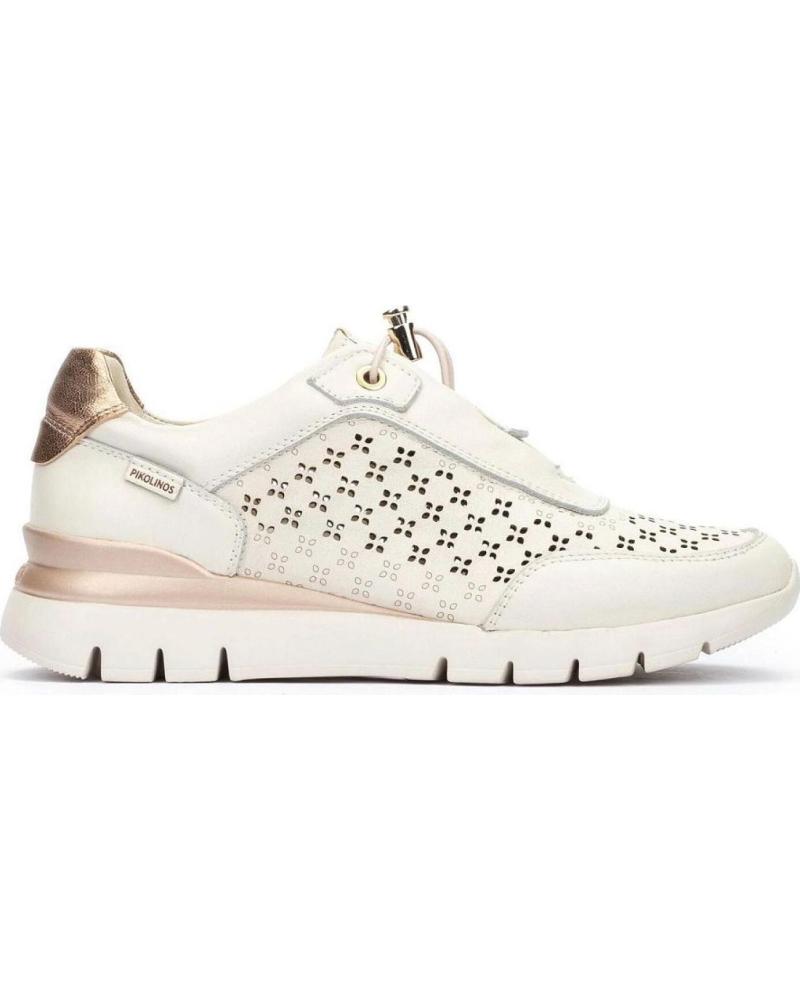 PIKOLINOS ZAPATILLAS CASUAL 6707 DE PIEL CREMA