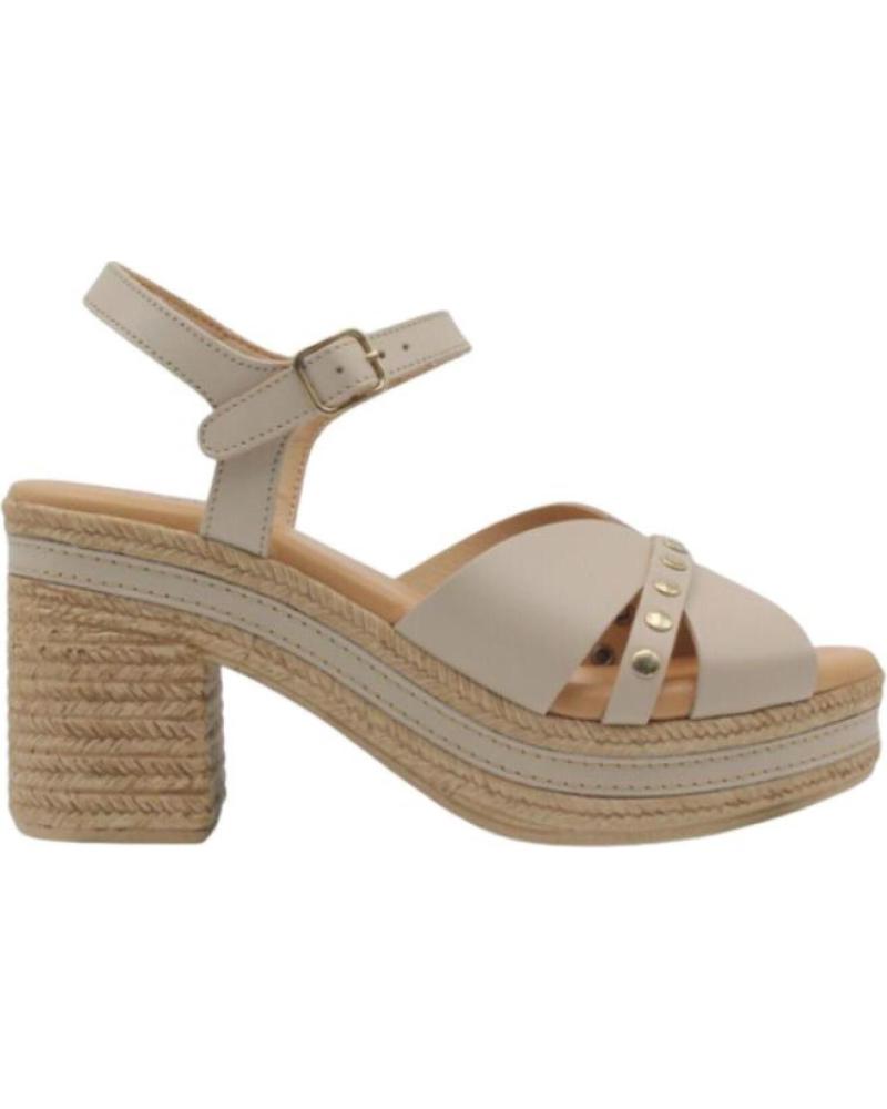 PITILLOS SANDALIA DE TACÓN CON PLATAFORMA DE YUTE VARIOS COL