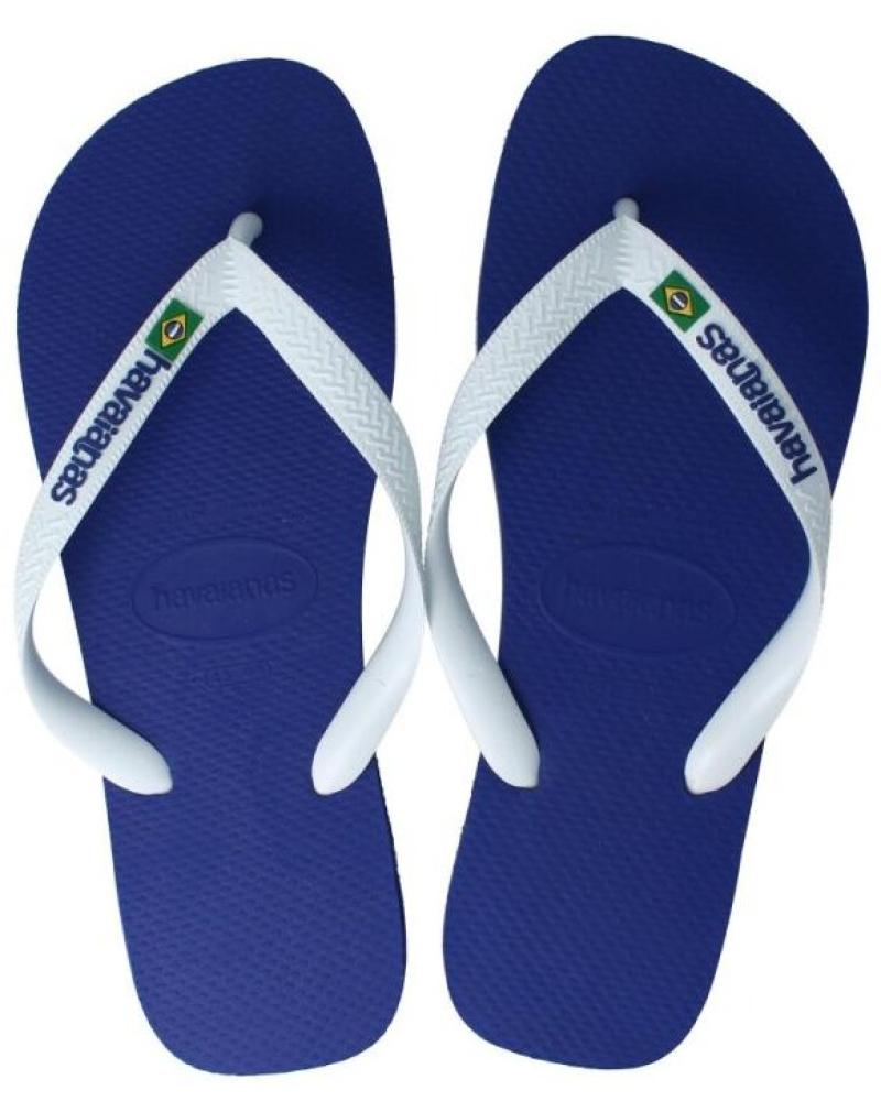 CHANCLAS HAVAIANAS BRASIL LOGO AZUL MARINO BLANCO 4110850 2711 MARINE BLUE