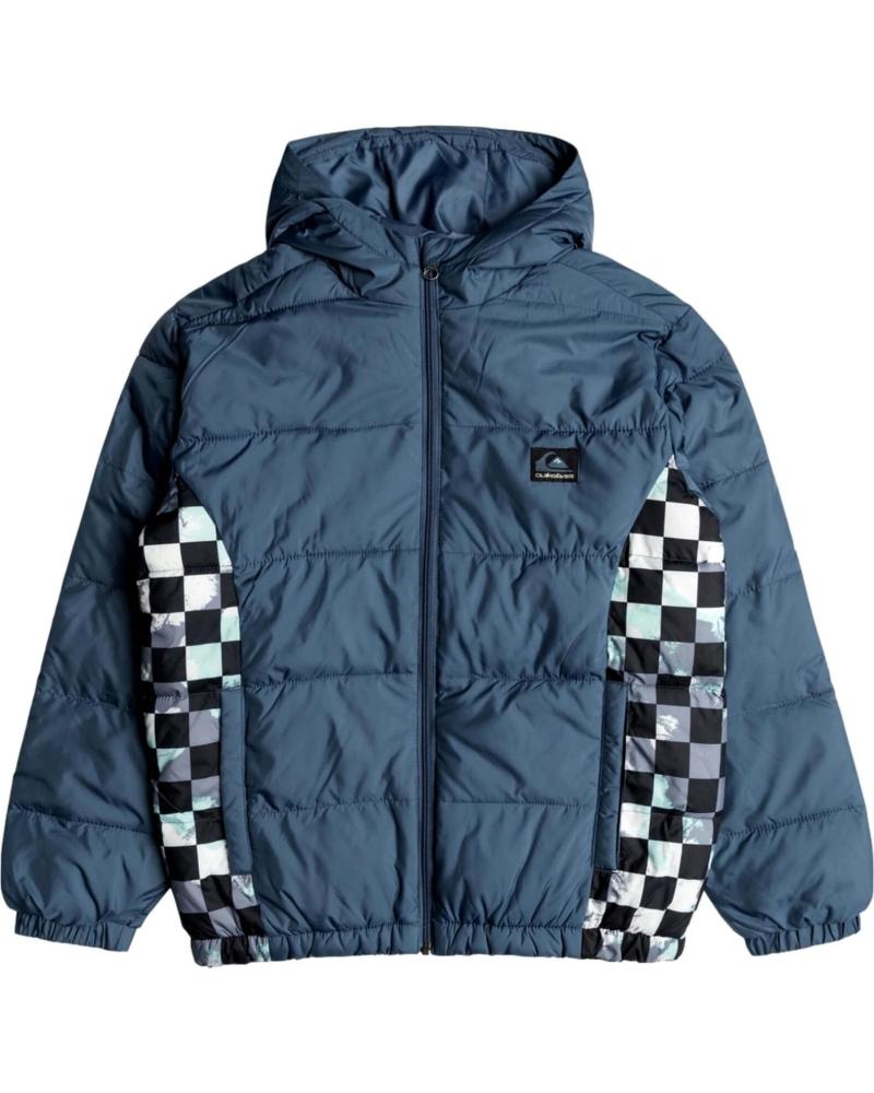 QUIKSILVER CHAQUETA ACOLCHADA QUIKSILVER PARA NIÑOS CON DISEÑO A CUADROS AZUL