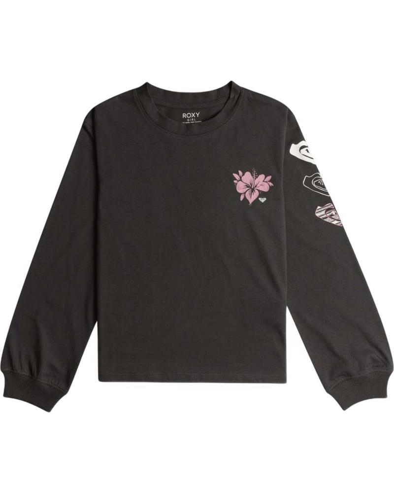 ROXY CAMISETA DE MANGA LARGA ROXY PARA NIÑA NEGRA CON ESTAMPADO FLORAL NEGRO