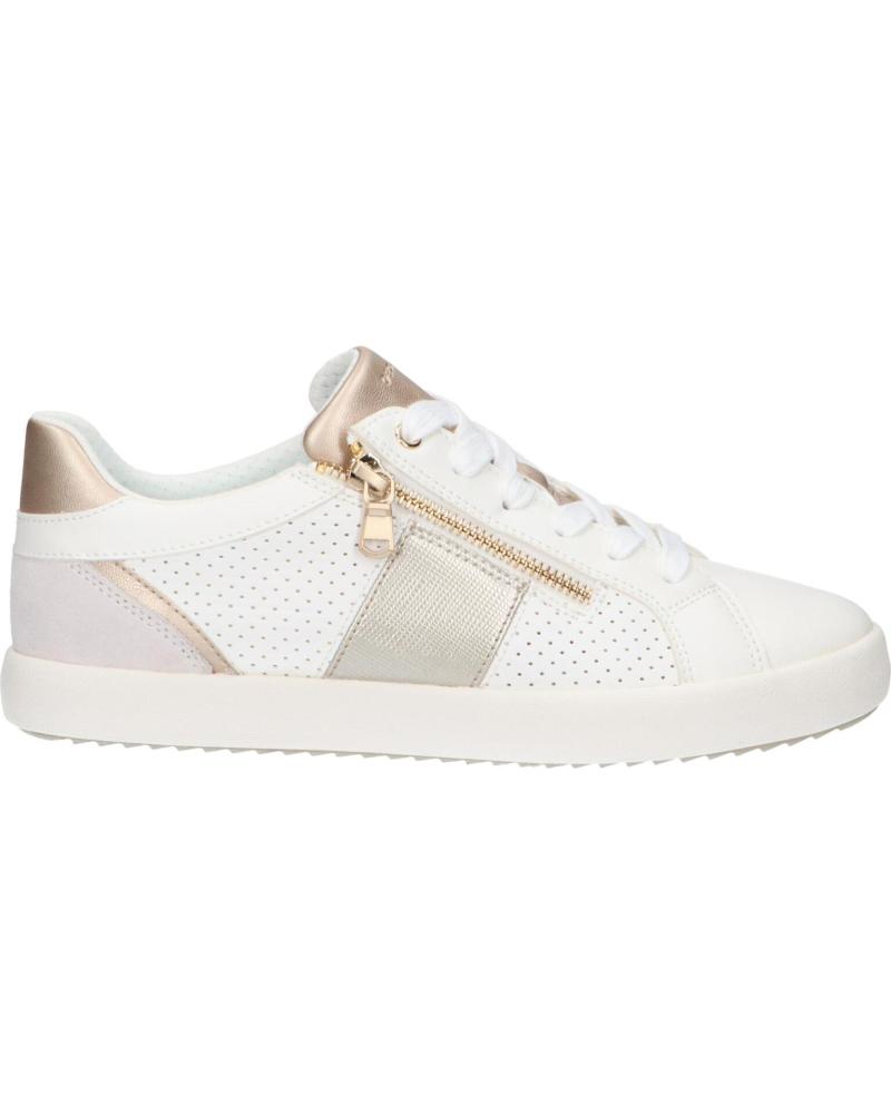 GEOX ZAPATILLAS GEOX D366HE D BLOMIEE BLANCO CON CREMALLERA DORADA C1352 WHITE-OFF WHITE