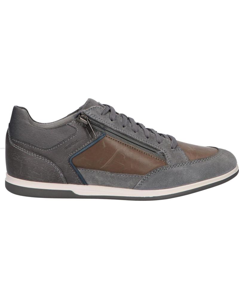 GEOX ZAPATILLAS GEOX U RENAN C9371 HOMBRE PIEL GRIS C9371 DK STONE