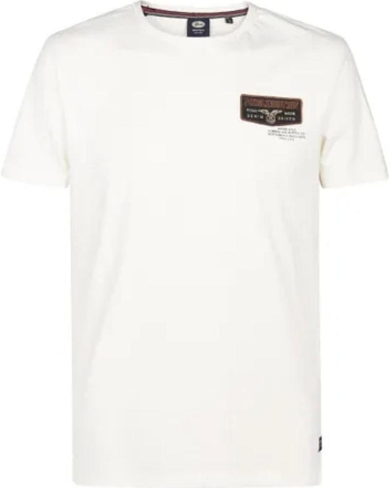 PETROL CAMISETA TSR607 BEIGE CON PARCHE BEIGE