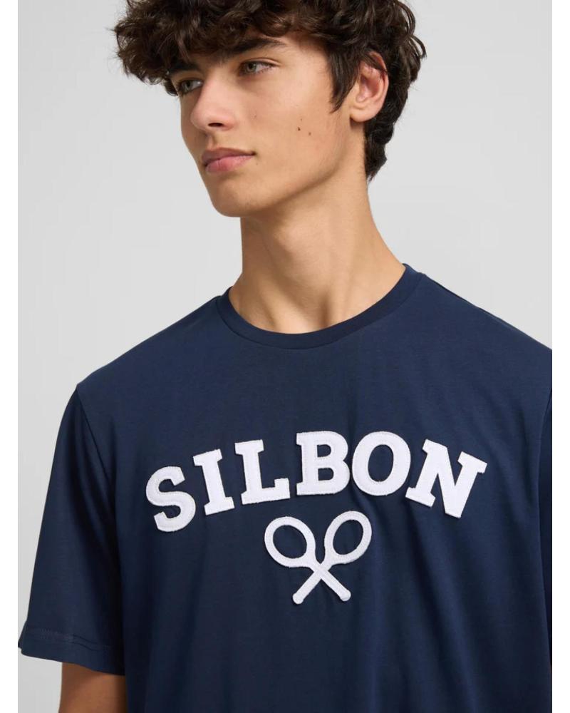 SILBON CAMISETA SILBON GRÁFICA RAQUETAS AZUL