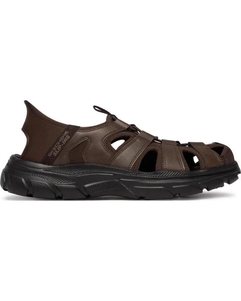SKECHERS SANDALIA SLIP-INS REVOLTED VARTAN MARRÓN MARRON