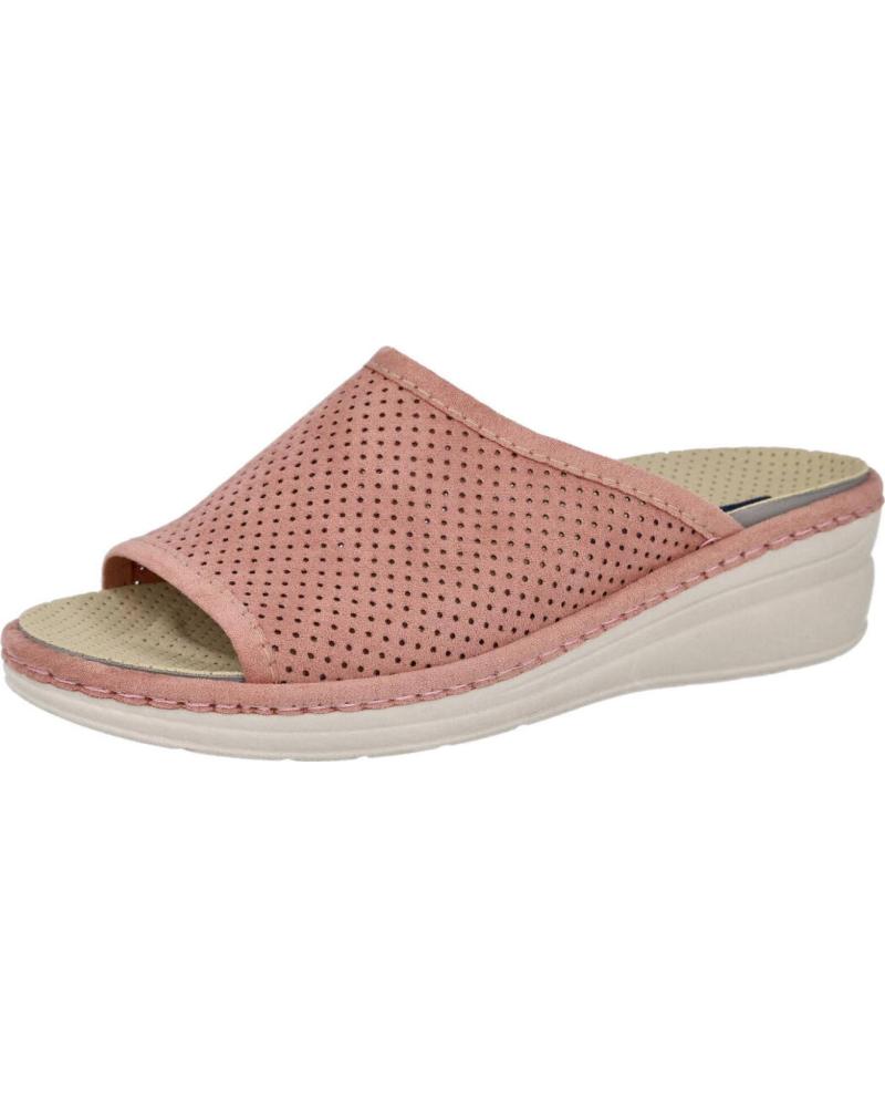 PINTURINES ZAPATILLAS DE CASA 4027-A CON CUÑA Y TEJIDO CALADO MAQUILLAJE