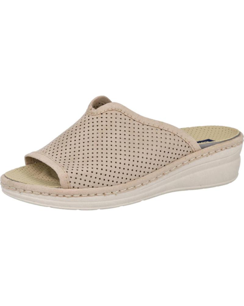 PINTURINES ZAPATILLAS DE CASA TIPO MULE CON CUÑA 4028-A BEIGE