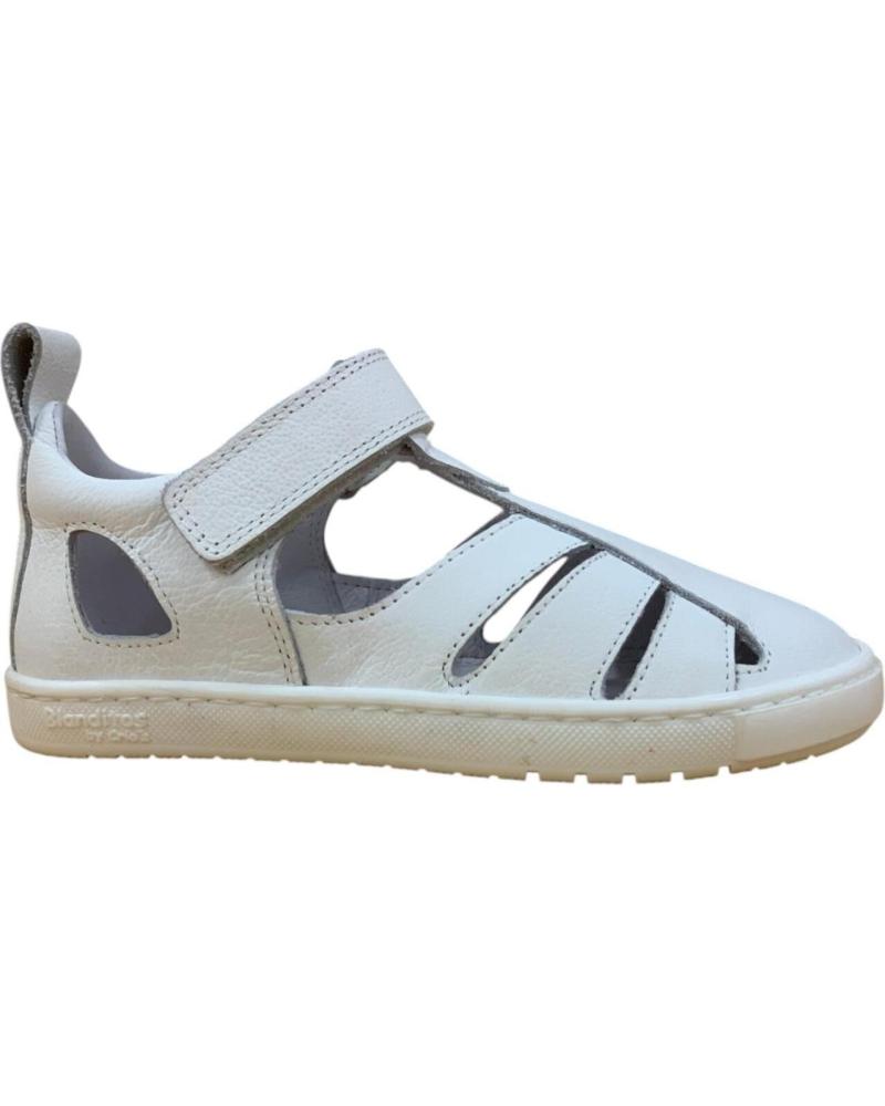 CRIOS SANDALIA CERRADA TIPO CANGREJERA CON CIERRE AUTOADHERENTE BLANCO