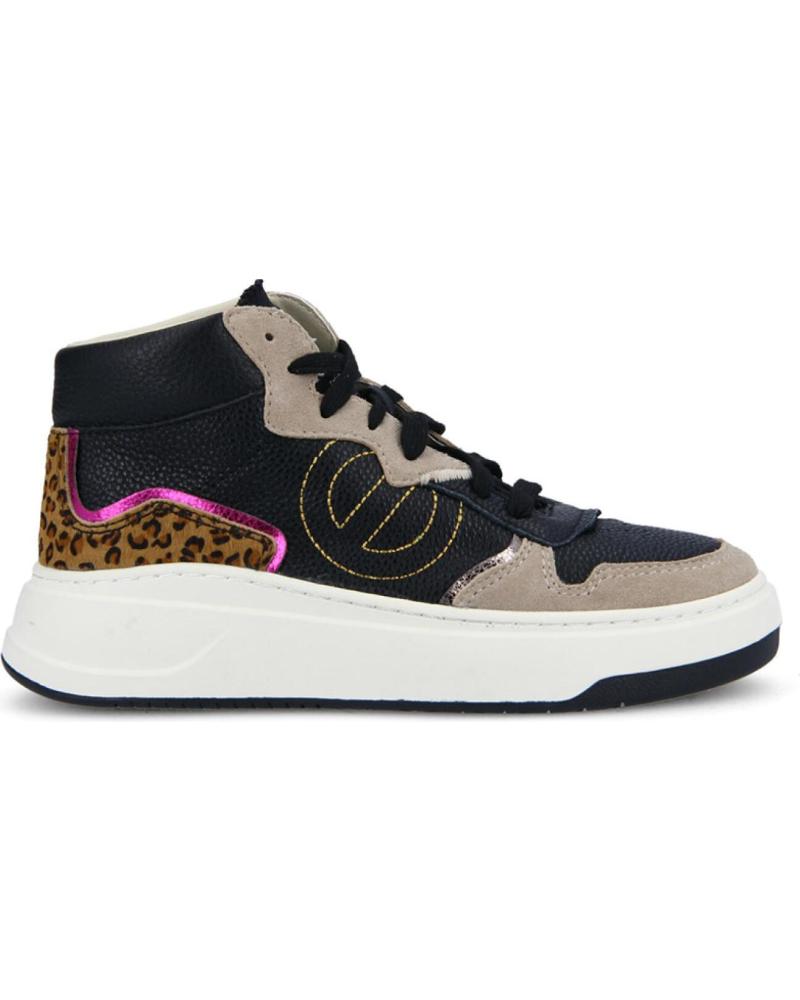 NO NAME ZAPATILLAS BRIDGET MID CON DETALLES ANIMAL PRINT BLACK