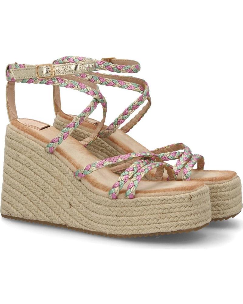 SPORT3PUNTO0 SANDALIA DE PLATAFORMA CON CUÑA Y TIRAS ENTRELAZADAS FZL-0024 VARIOS COLORES