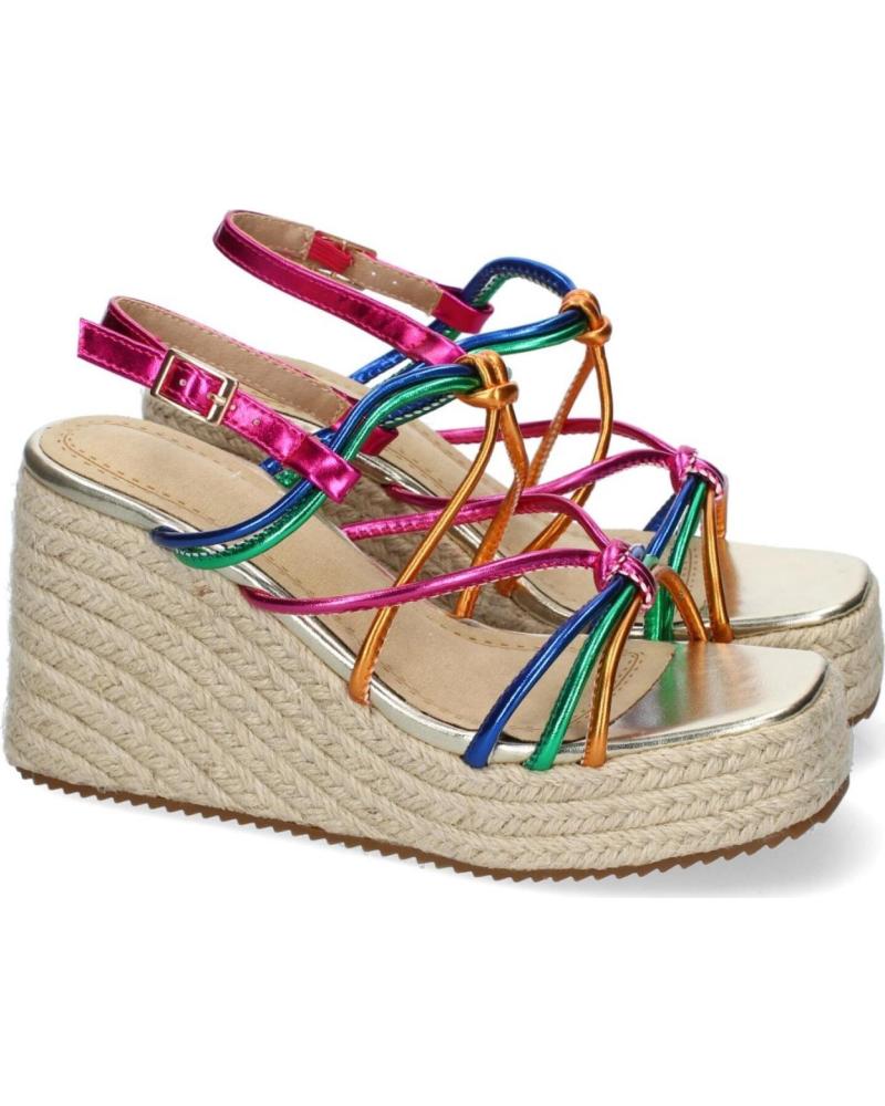 SPORT3PUNTO0 SANDALIAS DE CUÑA CON TIRAS METALIZADAS MULTICOLORES VARIOS COLORES