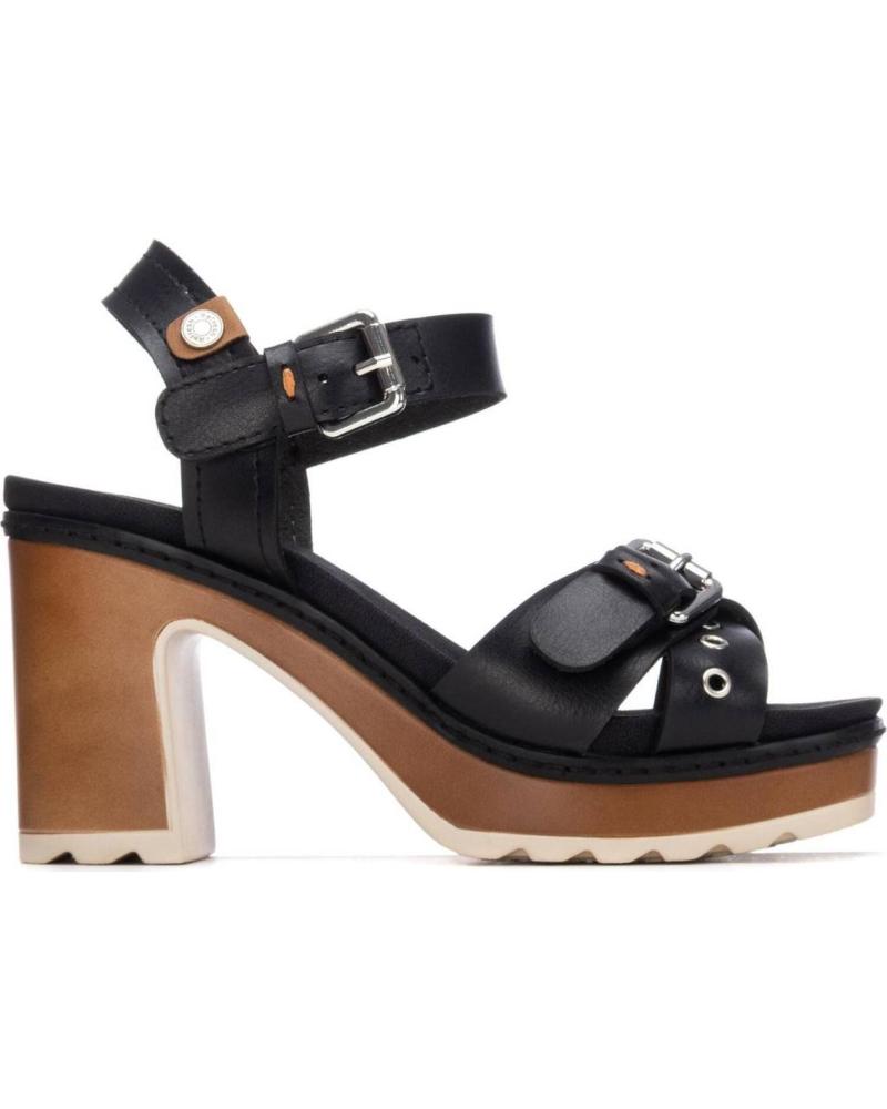 REFRESH SANDALIAS REFRESH 175290 CON PLATAFORMA Y TACÓN BLOQUE NEGRO