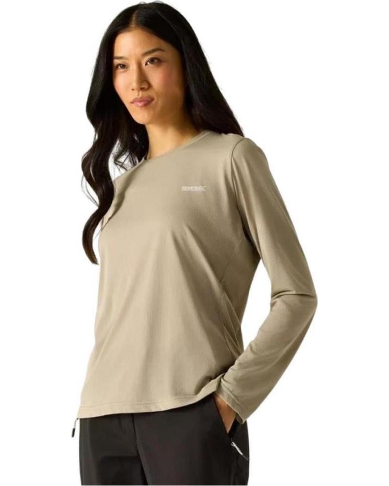 REGATTA CAMISETA TÉCNICA DE MANGA LARGA CON PROTECCIÓN ANTI-INSECTOS RWT381-5 BEIGE
