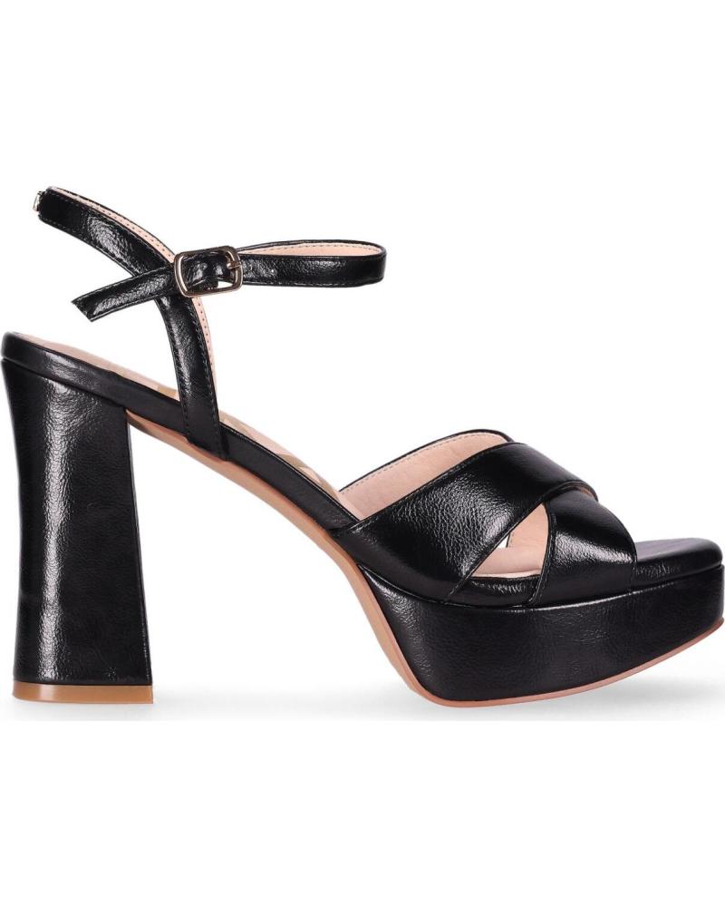 CHIKA10 SANDALIA DE TACÓN JOLIE CON PLATAFORMA Y TIRAS CRUZADAS NEGRO-BLACK