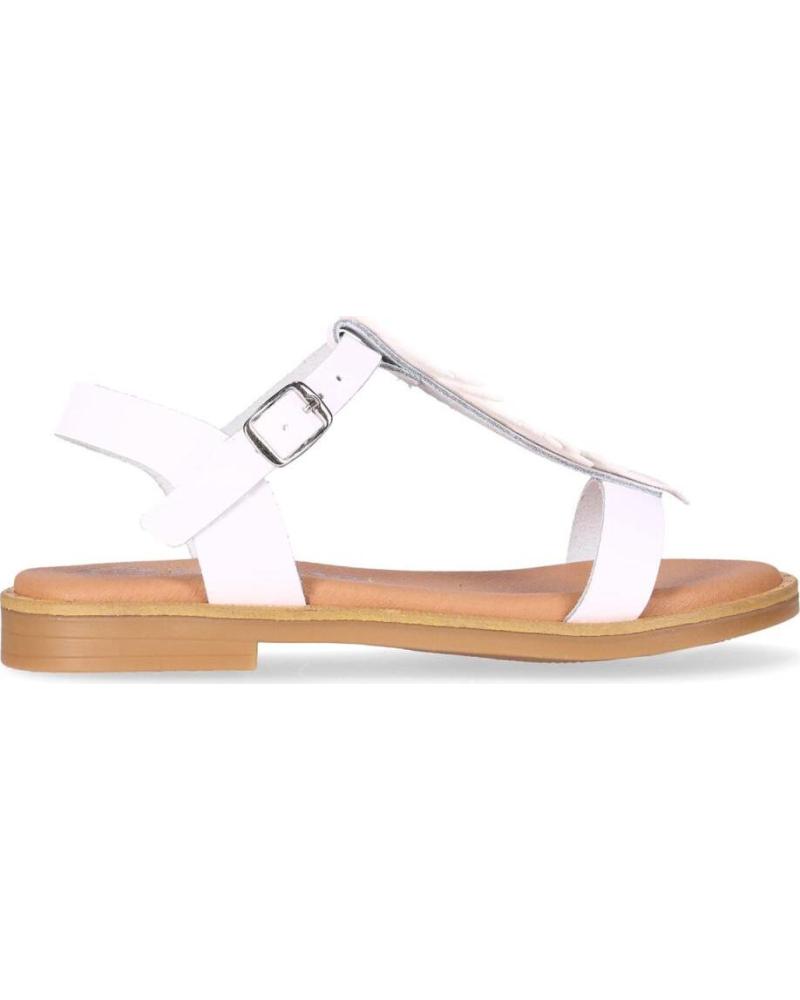 CHIKA10 SANDALIA PLANA CHIC 02 CON CIERRE DE HEBILLA BLANCO-WHITE