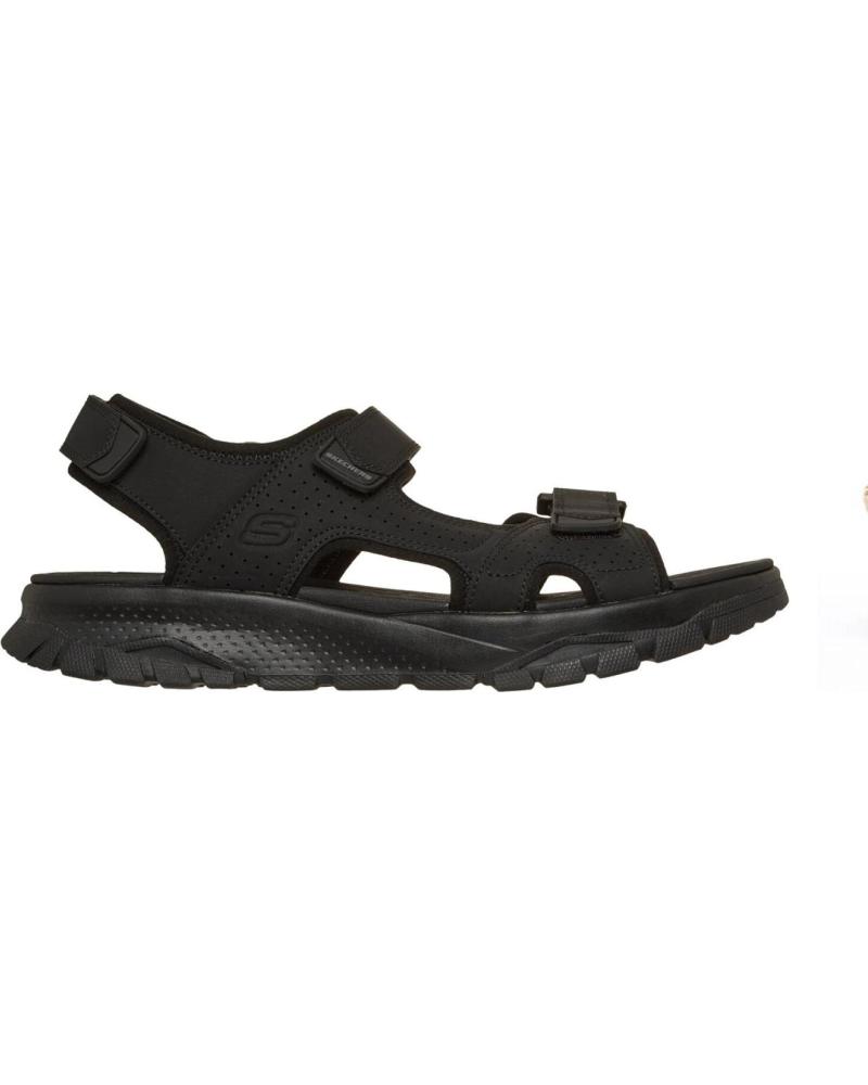 SKECHERS SANDALIAS DEPORTIVAS WAGNER CON CIERRE AJUSTABLE NEGRO