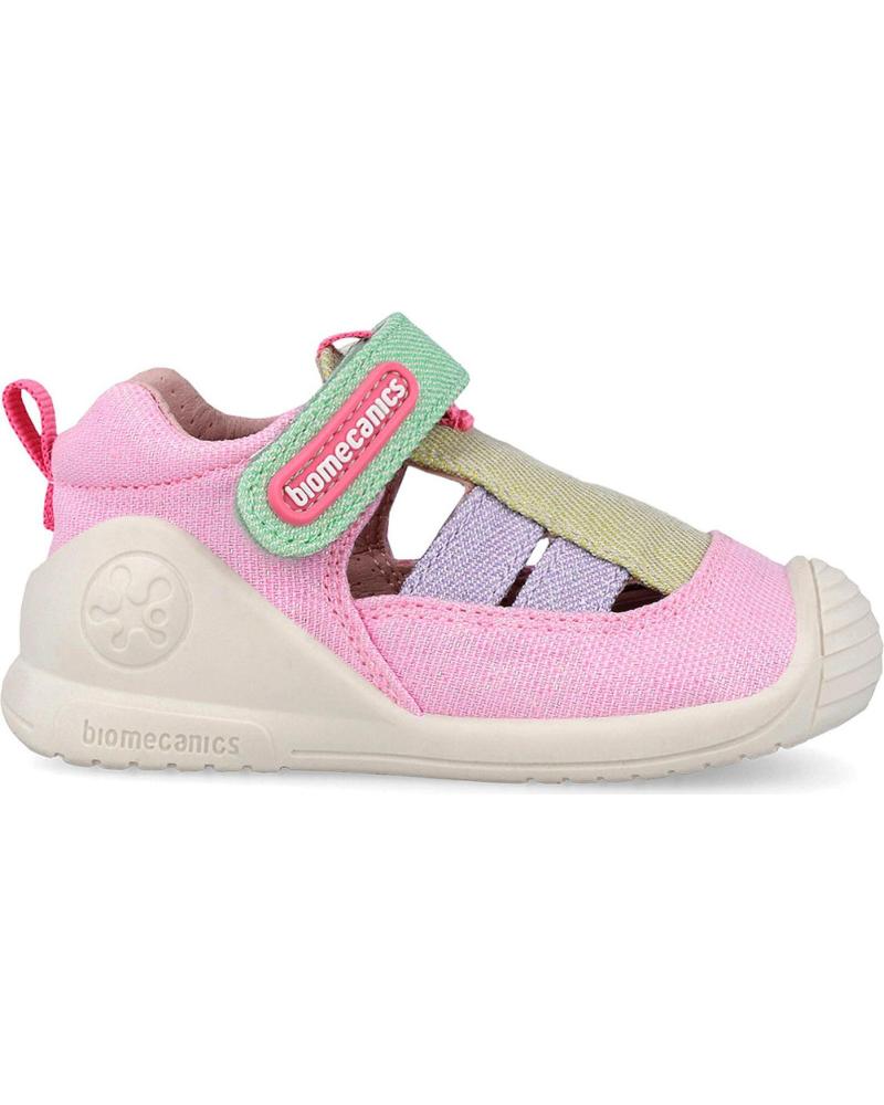 BIOMECANICS SANDALIAS INFANTILES BIOMECANICS EN LONA MULTICOLOR FUCSIA