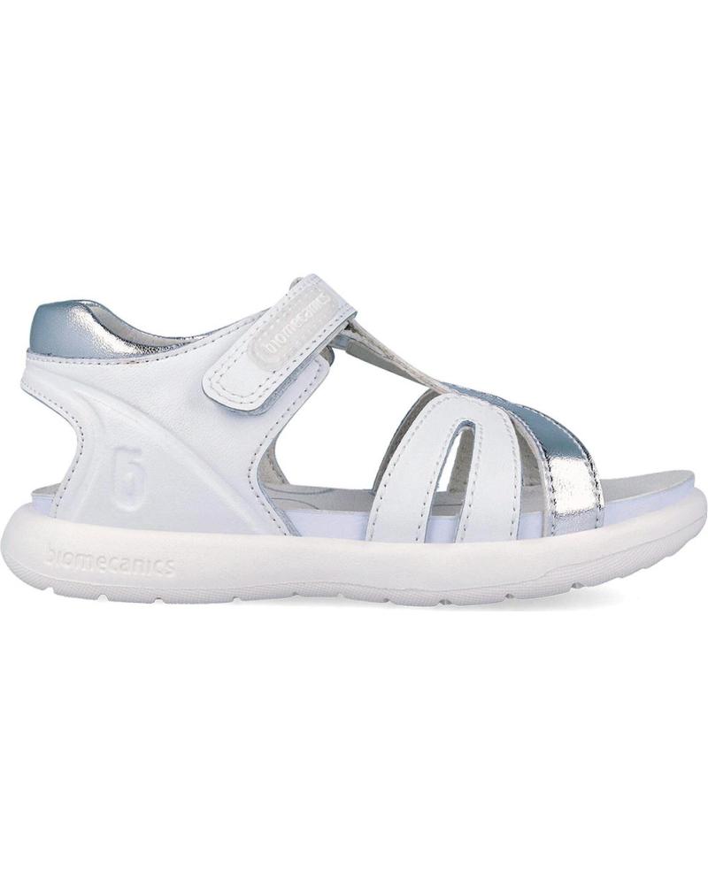 BIOMECANICS SANDALIAS 262207-B CON DETALLE DE ESCAMAS BLANCO