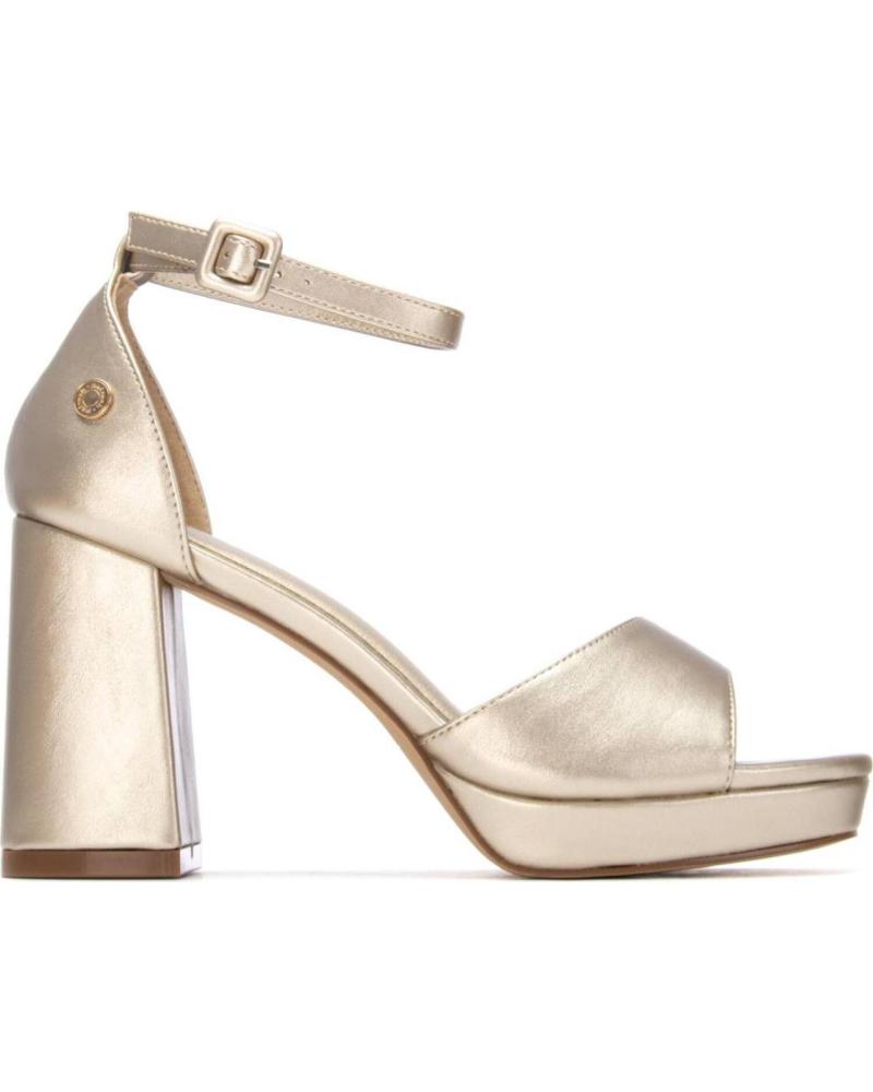 REFRESH SANDALIA DE TACÓN BLOQUE CON PLATAFORMA Y PULSERA 175253 ORO