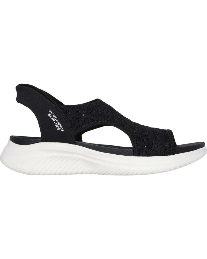 SKECHERS SANDALIA SLIP-INS ULTRA FLEX NEGRO