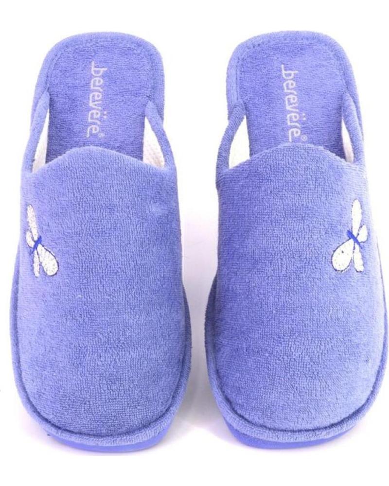 BEREVERE BEREVERE 6430 ZAPATILLAS DE ESTAR POR CASA CON DETALLE DE MARIPOSA AZUL