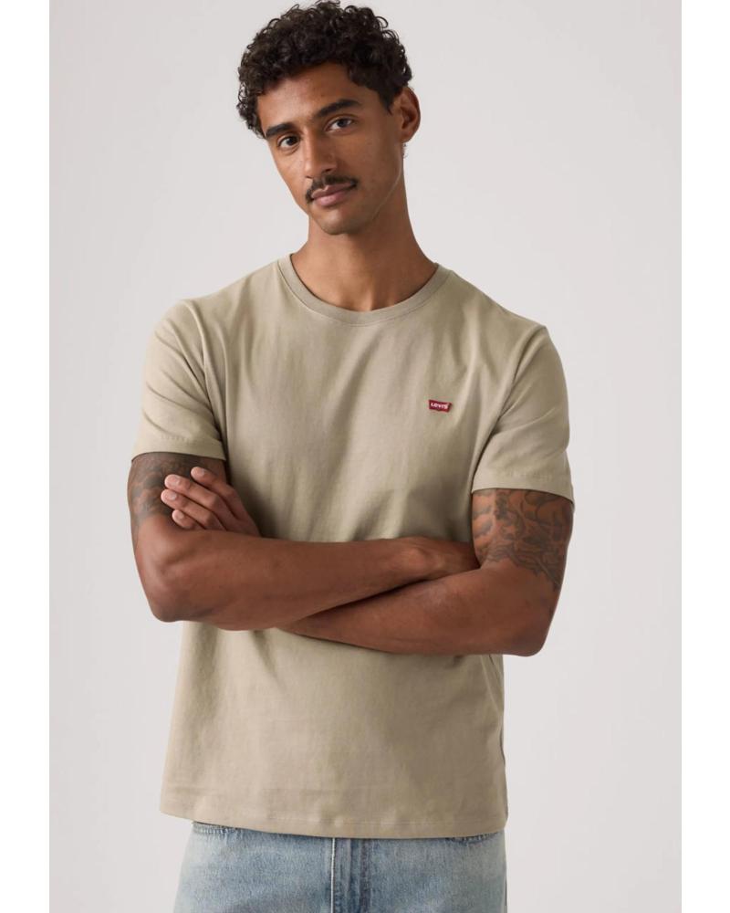 LEVIS LEVI´S 56605 - CAMISETA BÁSICA DE CUELLO REDONDO BEIG CLARO