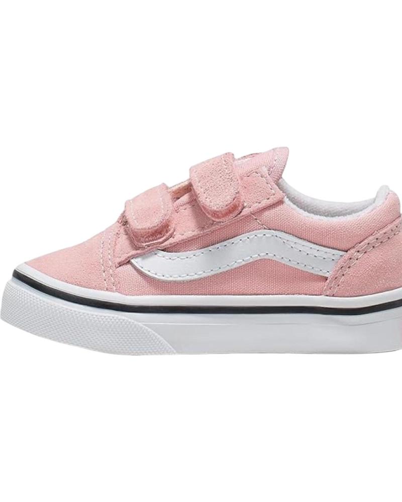 VANS OFF THE WALL ZAPATILLAS INFANTILES CON CIERRE DE VELCRO ROSA