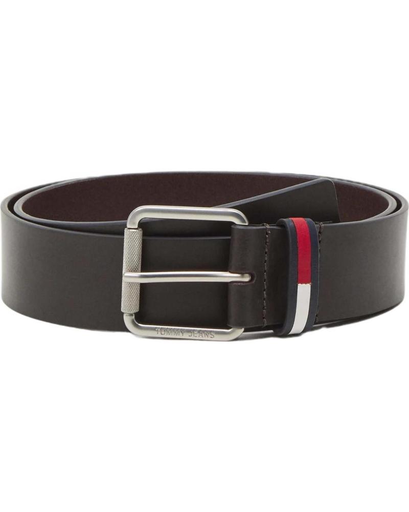 TOMMY JEANS CINTURÓN DE PIEL TOMMY JEANS CON HEBILLA METÁLICA MARRON