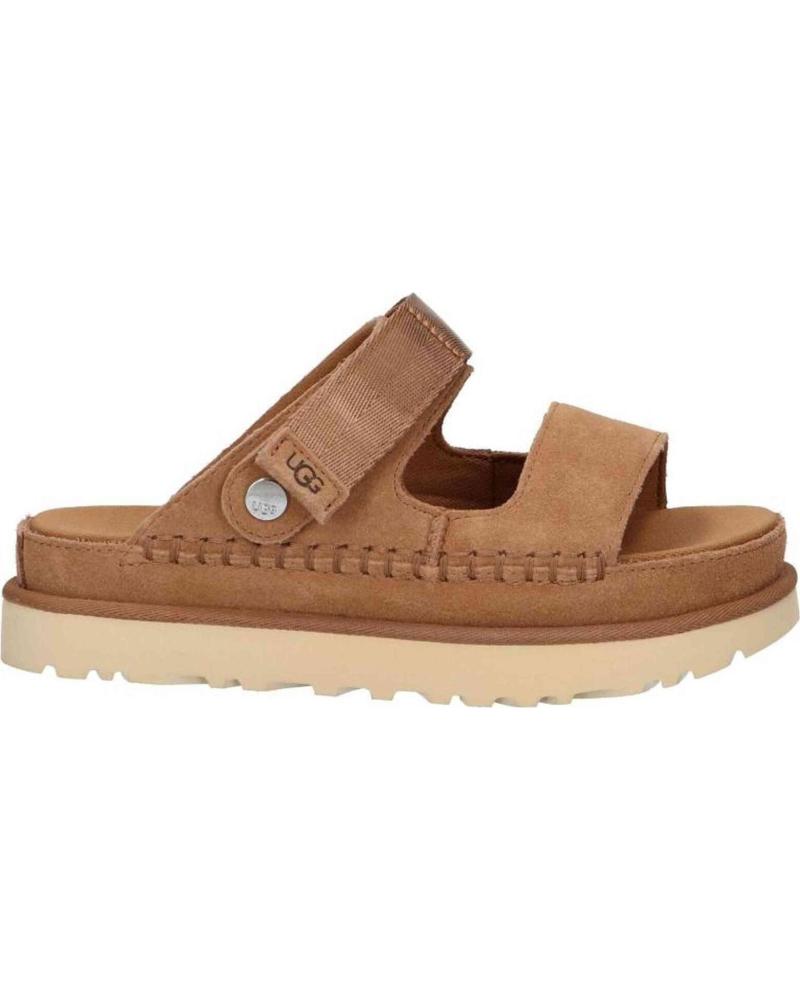 UGG SANDALIAS UGG CON PLATAFORMA Y DOBLE TIRA AJUSTABLE BEIGE