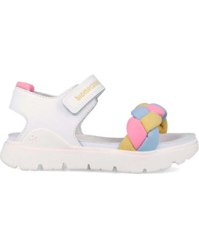 BIOMECANICS SANDALIA CON PALA TRENZADA MULTICOLOR BLANCO