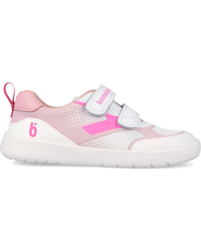 BIOMECANICS ZAPATILLAS BAREFOOT 262262-D113 CON CIERRE DE VELCRO BLANCO-ROSA