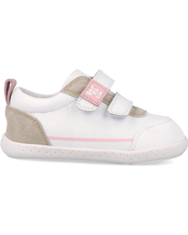 GARVALIN ZAPATILLAS BAREFOOT PRIMEROS PASOS 262321-D113 BLANCO-ROSA