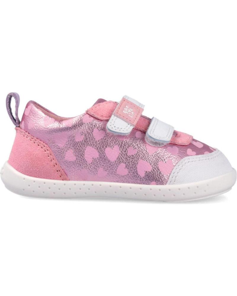 GARVALIN ZAPATILLAS CON ESTAMPADO DE CORAZONES Y CIERRE DE VELCRO ROSA