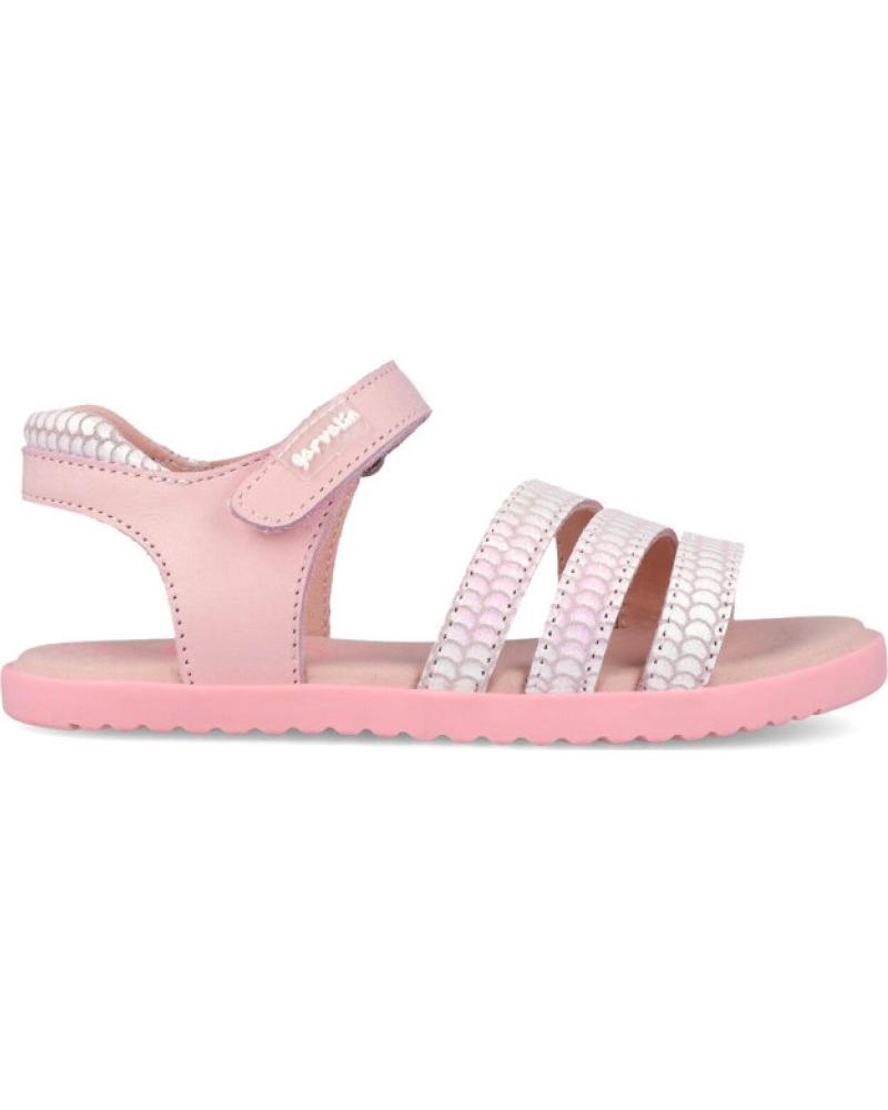 GARVALIN SANDALIAS GARVALIN CON TIRAS Y CIERRE DE VELCRO ROSA