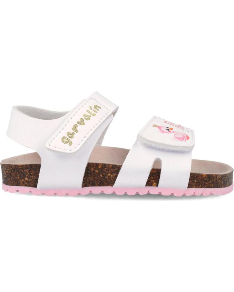 GARVALIN SANDALIAS BIO CON CIERRE DE VELCRO BLANCO