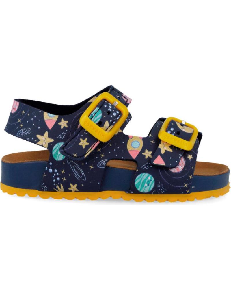 GARVALIN SANDALIAS BIO CON ESTAMPADO ESTELAR Y HEBILLAS AJUSTABLES AZUL MARINO