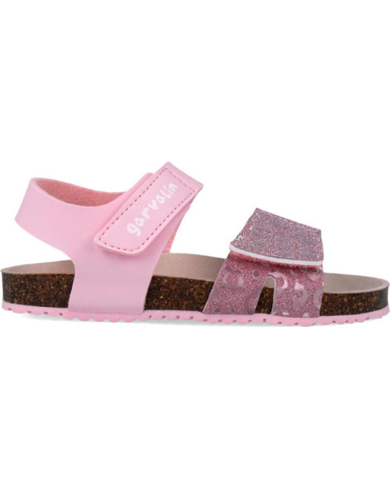 GARVALIN SANDALIAS BIO CON ESTAMPADO ANIMAL INFANTIL GARVALIN ROSA