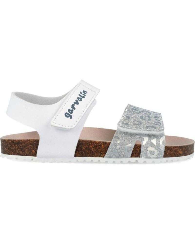 GARVALIN SANDALIAS BIO CON ESTAMPADO ANIMAL PRINT BLANCO