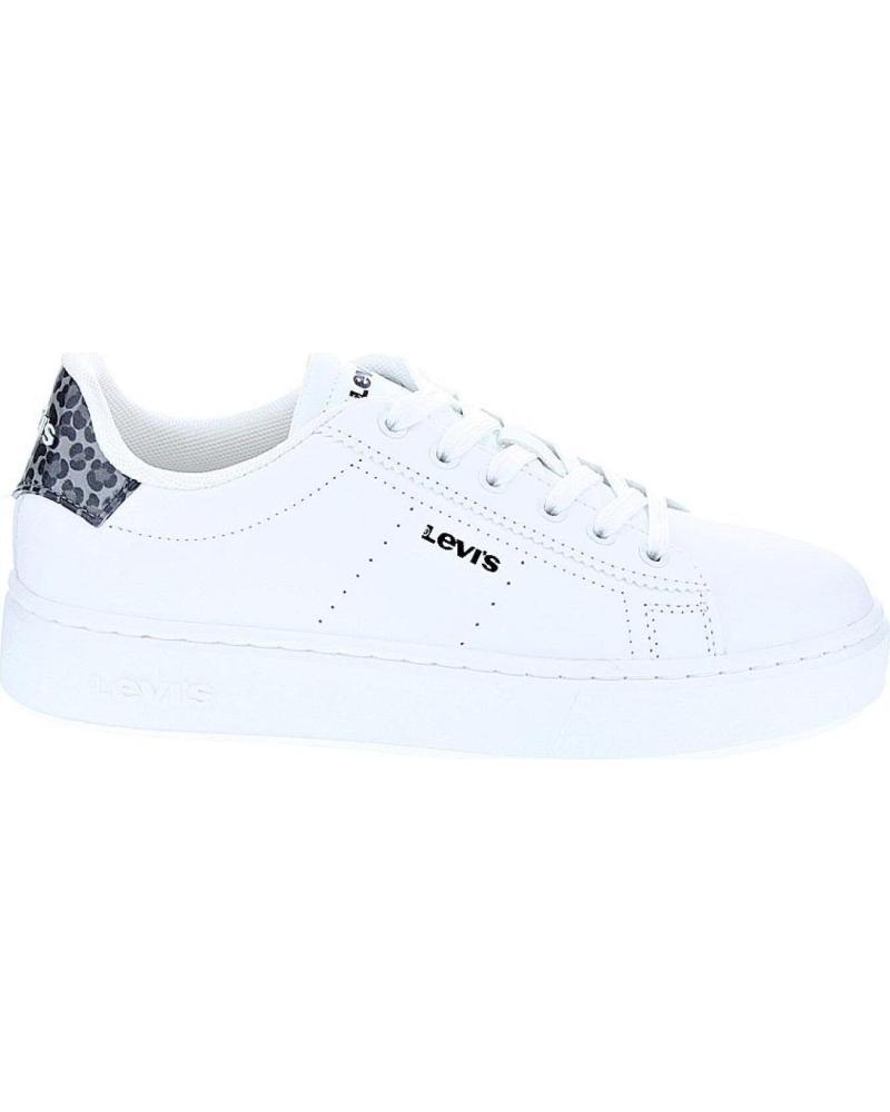 LEVIS ZAPATILLAS LEVI´S EVELYN CON DETALLE ANIMAL PRINT BLANCO