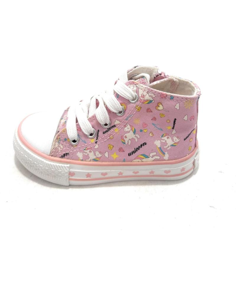 Botines de Hombre BUBBLE BOBBLE BUBBLE BOBBLE BOTINES DE LONA CON CORDONES Y CREMALLERA ESTAMPADO ROSA ROSA